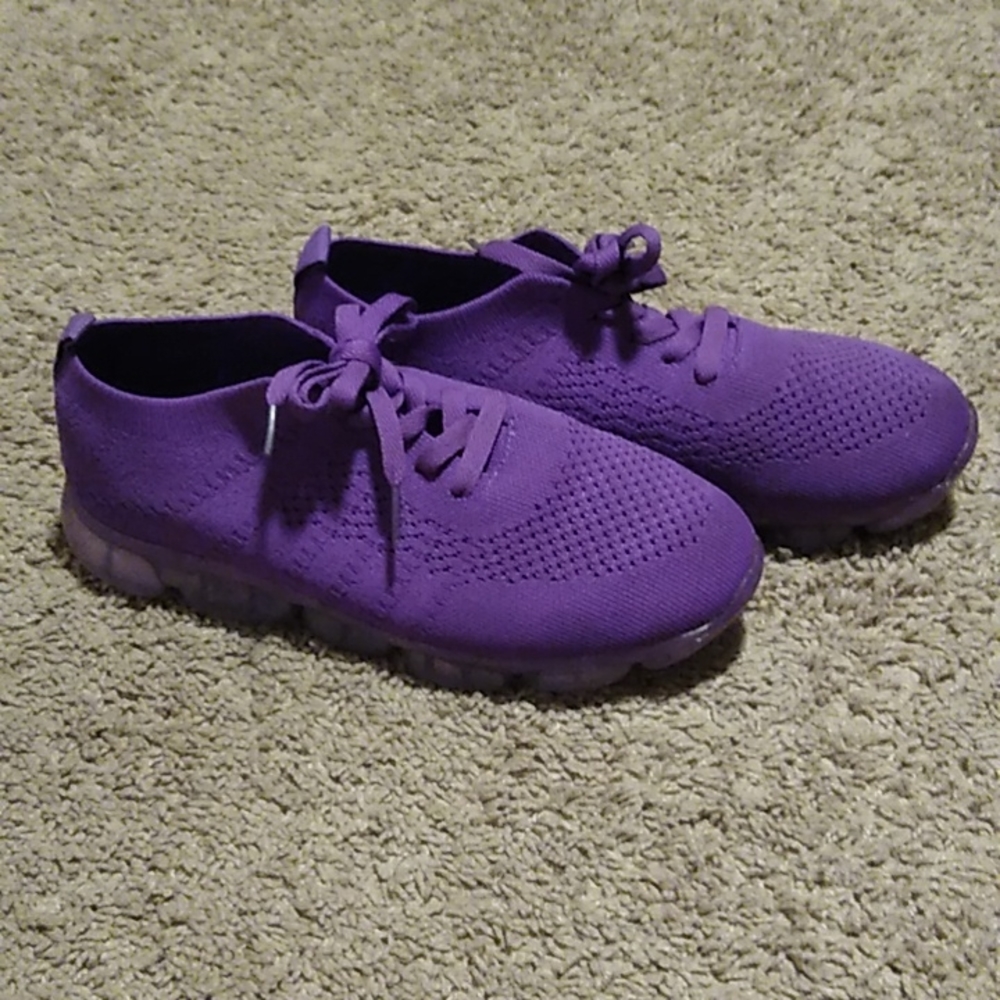 Women's size 9 woven purple sneakers - Picture 3 of 7